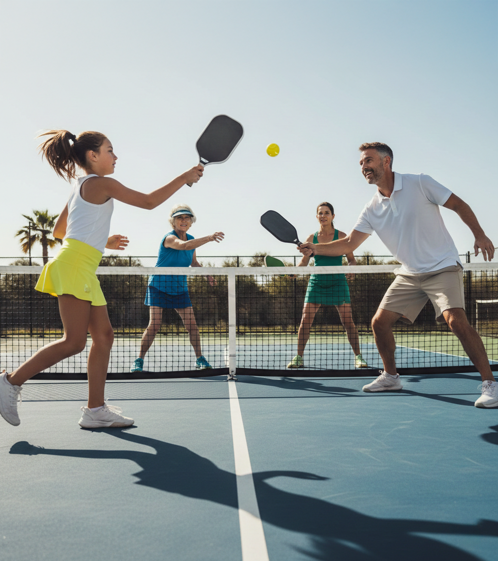 Adult pickleball players